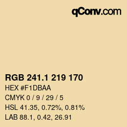 カラーコード: RGB 241.1 219 170 | qconv.com
