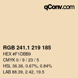 Color code: RGB 241.1 219 185 | qconv.com