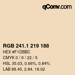 カラーコード: RGB 241.1 219 188 | qconv.com