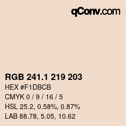 カラーコード: RGB 241.1 219 203 | qconv.com
