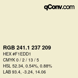 カラーコード: RGB 241.1 237 209 | qconv.com