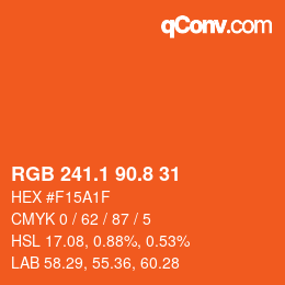 Color code: RGB 241.1 90.8 31 | qconv.com