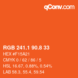 Color code: RGB 241.1 90.8 33 | qconv.com