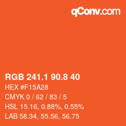 Color code: RGB 241.1 90.8 40 | qconv.com