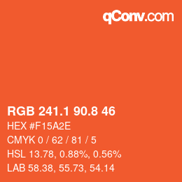 Color code: RGB 241.1 90.8 46 | qconv.com