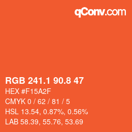 Color code: RGB 241.1 90.8 47 | qconv.com
