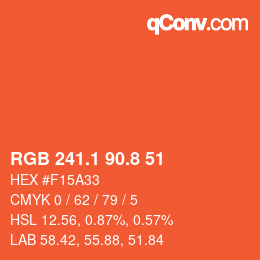 Color code: RGB 241.1 90.8 51 | qconv.com