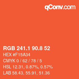 Color code: RGB 241.1 90.8 52 | qconv.com