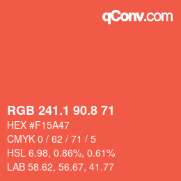 Color code: RGB 241.1 90.8 71 | qconv.com
