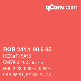 Color code: RGB 241.1 90.8 85 | qconv.com