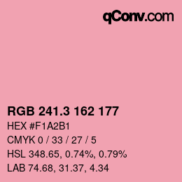 カラーコード: RGB 241.3 162 177 | qconv.com