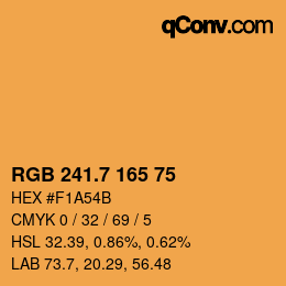 カラーコード: RGB 241.7 165 75 | qconv.com