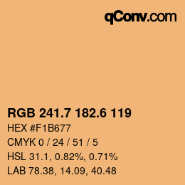 カラーコード: RGB 241.7 182.6 119 | qconv.com