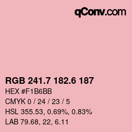 カラーコード: RGB 241.7 182.6 187 | qconv.com