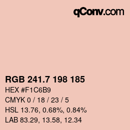 カラーコード: RGB 241.7 198 185 | qconv.com