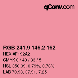 Color code: RGB 241.9 146.2 162 | qconv.com