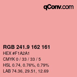 Color code: RGB 241.9 162 161 | qconv.com