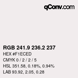 Color code: RGB 241.9 236.2 237 | qconv.com