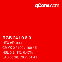 カラーコード: RGB 241 0.8 0 | qconv.com
