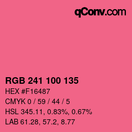 Color code: RGB 241 100 135 | qconv.com