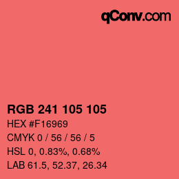 Color code: RGB 241 105 105 | qconv.com