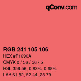 Color code: RGB 241 105 106 | qconv.com