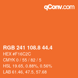 カラーコード: RGB 241 108.8 44.4 | qconv.com