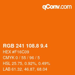 カラーコード: RGB 241 108.8 9.4 | qconv.com