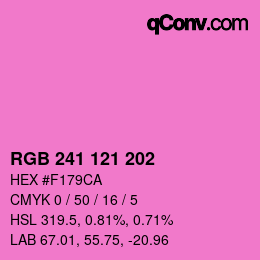 Farbcode: RGB 241 121 202 | qconv.com