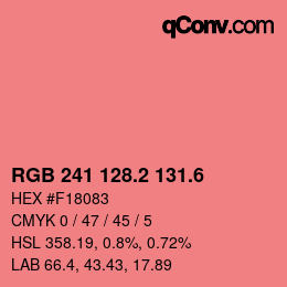 カラーコード: RGB 241 128.2 131.6 | qconv.com