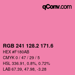カラーコード: RGB 241 128.2 171.6 | qconv.com