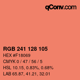Color code: RGB 241 128 105 | qconv.com