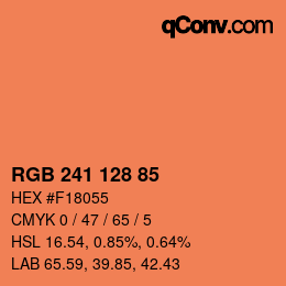 カラーコード: RGB 241 128 85 | qconv.com