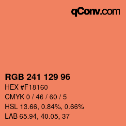 Color code: RGB 241 129 96 | qconv.com