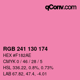 Color code: RGB 241 130 174 | qconv.com