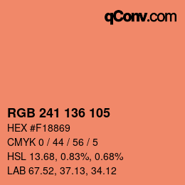 Farbcode: RGB 241 136 105 | qconv.com