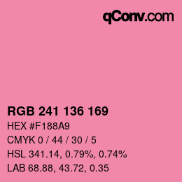 Color code: RGB 241 136 169 | qconv.com