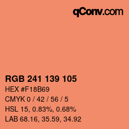 Color code: RGB 241 139 105 | qconv.com