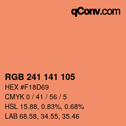カラーコード: RGB 241 141 105 | qconv.com
