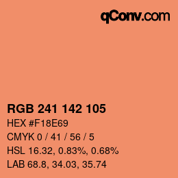 Color code: RGB 241 142 105 | qconv.com