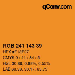 カラーコード: RGB 241 143 39 | qconv.com