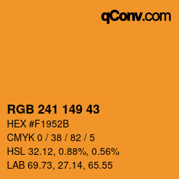Color code: RGB 241 149 43 | qconv.com