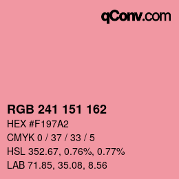 カラーコード: RGB 241 151 162 | qconv.com