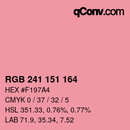 Color code: RGB 241 151 164 | qconv.com