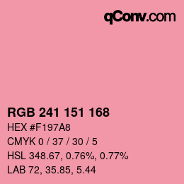 Color code: RGB 241 151 168 | qconv.com