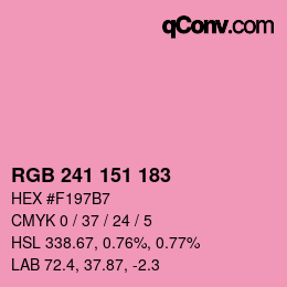 Color code: RGB 241 151 183 | qconv.com