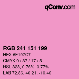 Color code: RGB 241 151 199 | qconv.com