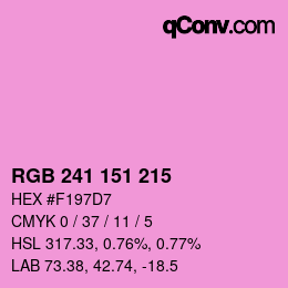 Color code: RGB 241 151 215 | qconv.com
