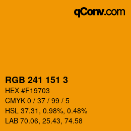 Farbcode: RGB 241 151 3 | qconv.com