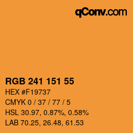 カラーコード: RGB 241 151 55 | qconv.com